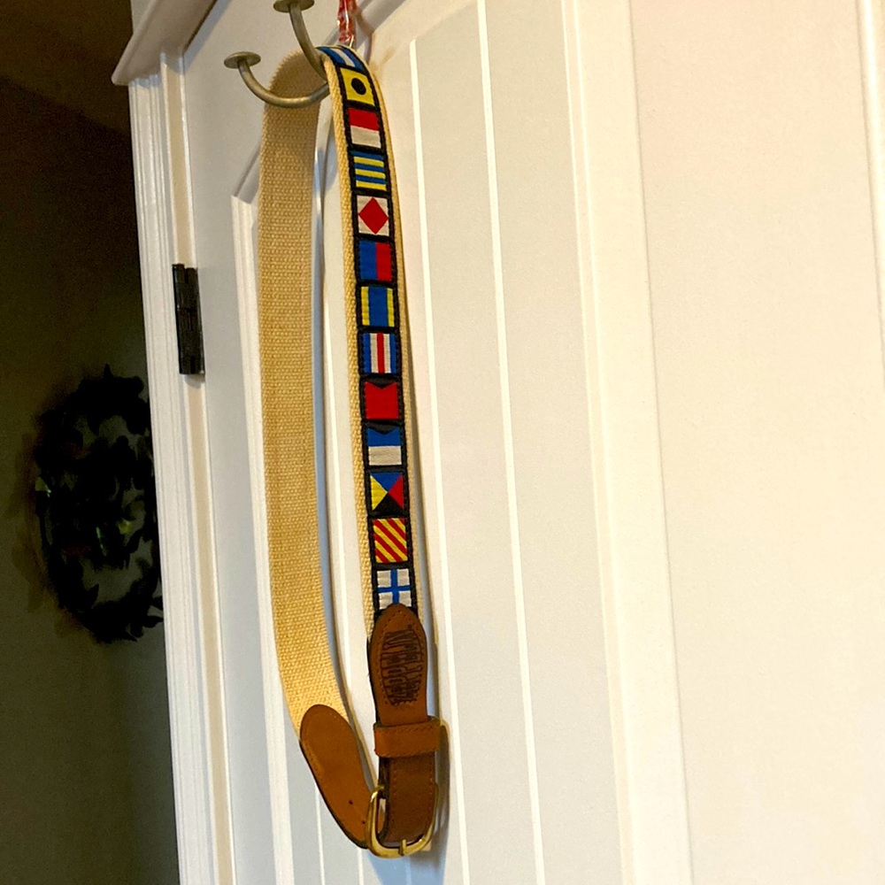 Zeppelin Unisex Belt Code Flags Sz 38